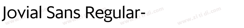 Jovial Sans Regular字体转换